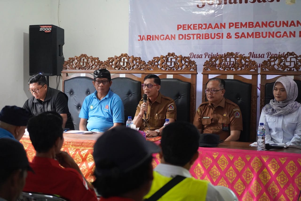 Usaha keras Pemda Klungkung bertahun tahun akhirnya terwujud,732 rumah Desa Pejukutan dapat sambungan pipa air bersih